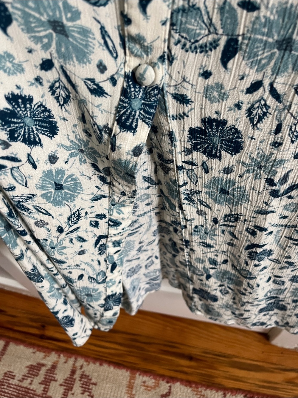 Faherty Sorrento Dreamer Floral Button Front Maxi Dress Size Small Boho Coastal - Picture 5 of 10